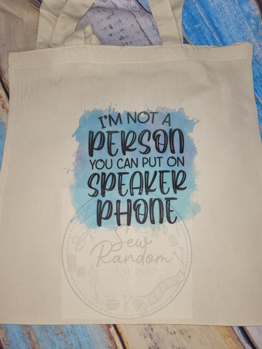 SPEAKER PHONE TOTE BAG