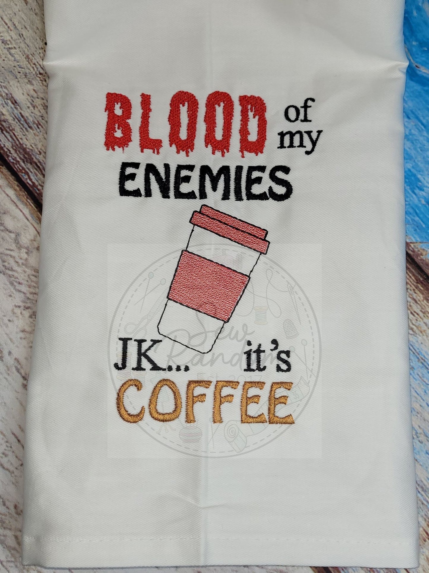 BLOOD COFFEE TEA TOWEL