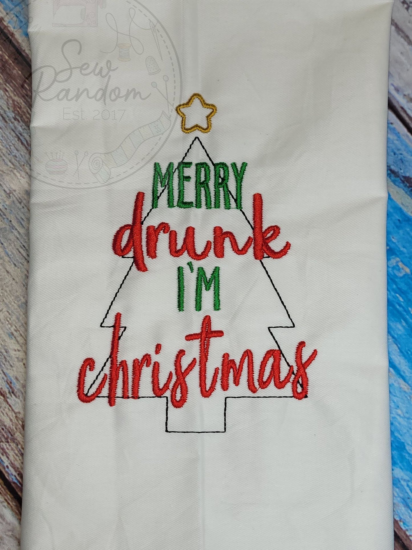 DRUNK CHRISTMAS TEA TOWEL