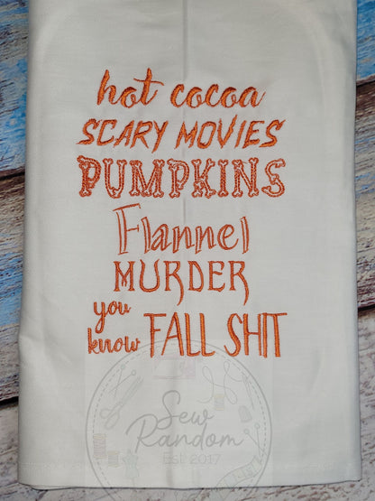 FALL SHIT TEA TOWEL