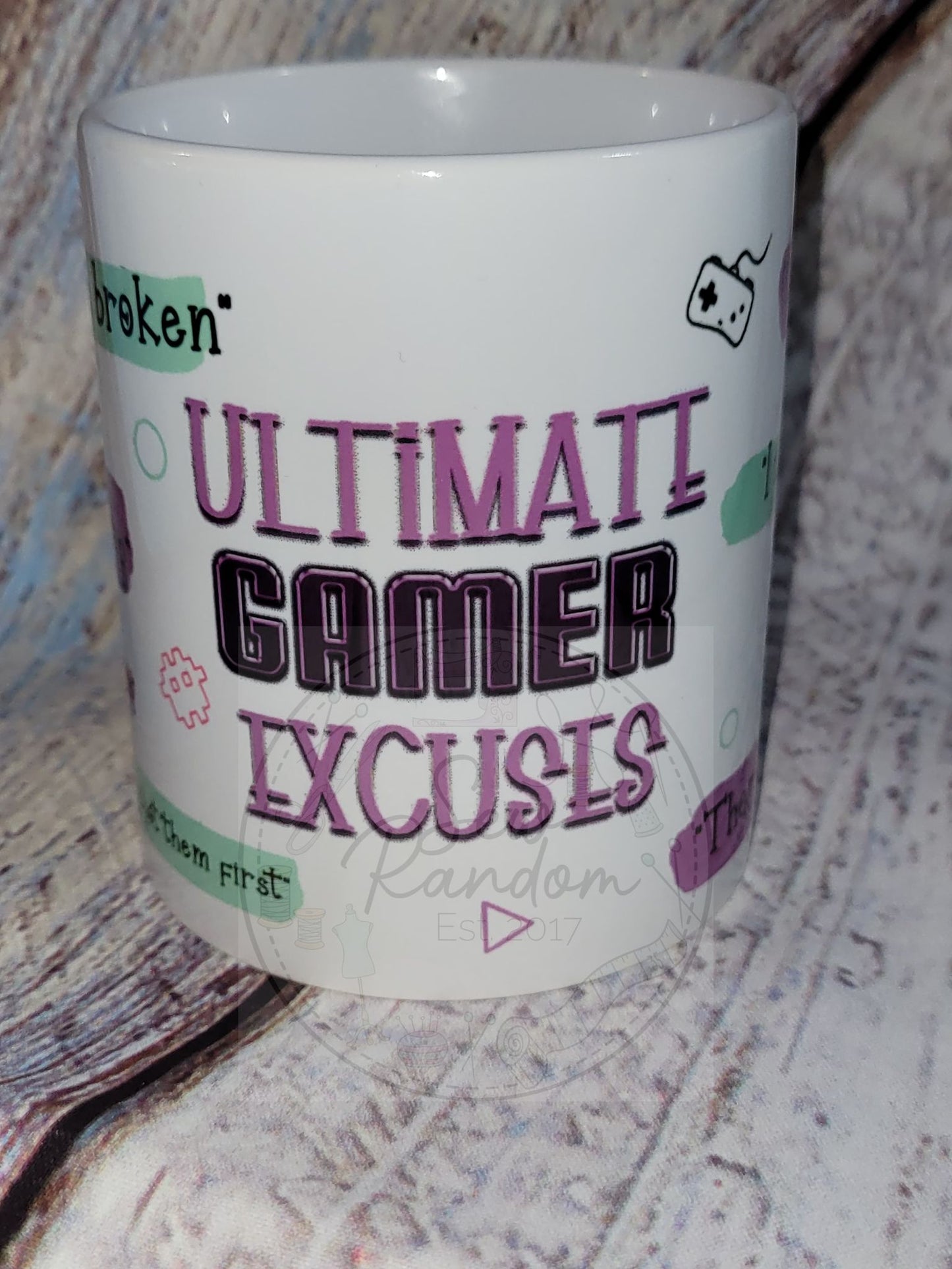 PURPLE GAMER EXCUSES MUG