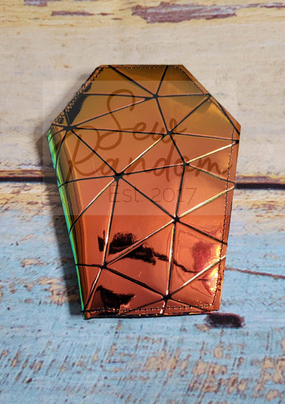 REDDISH GOLD SMALL COFFIN WALLET