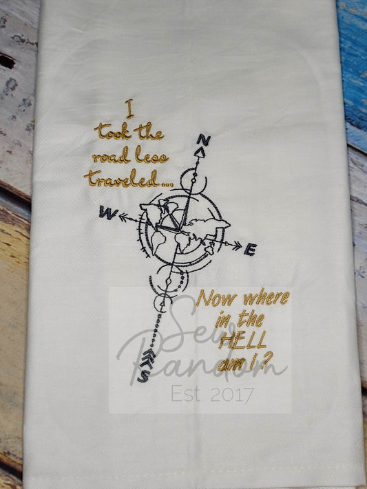 REDUCED LESS TRAVELED TEA TOWEL