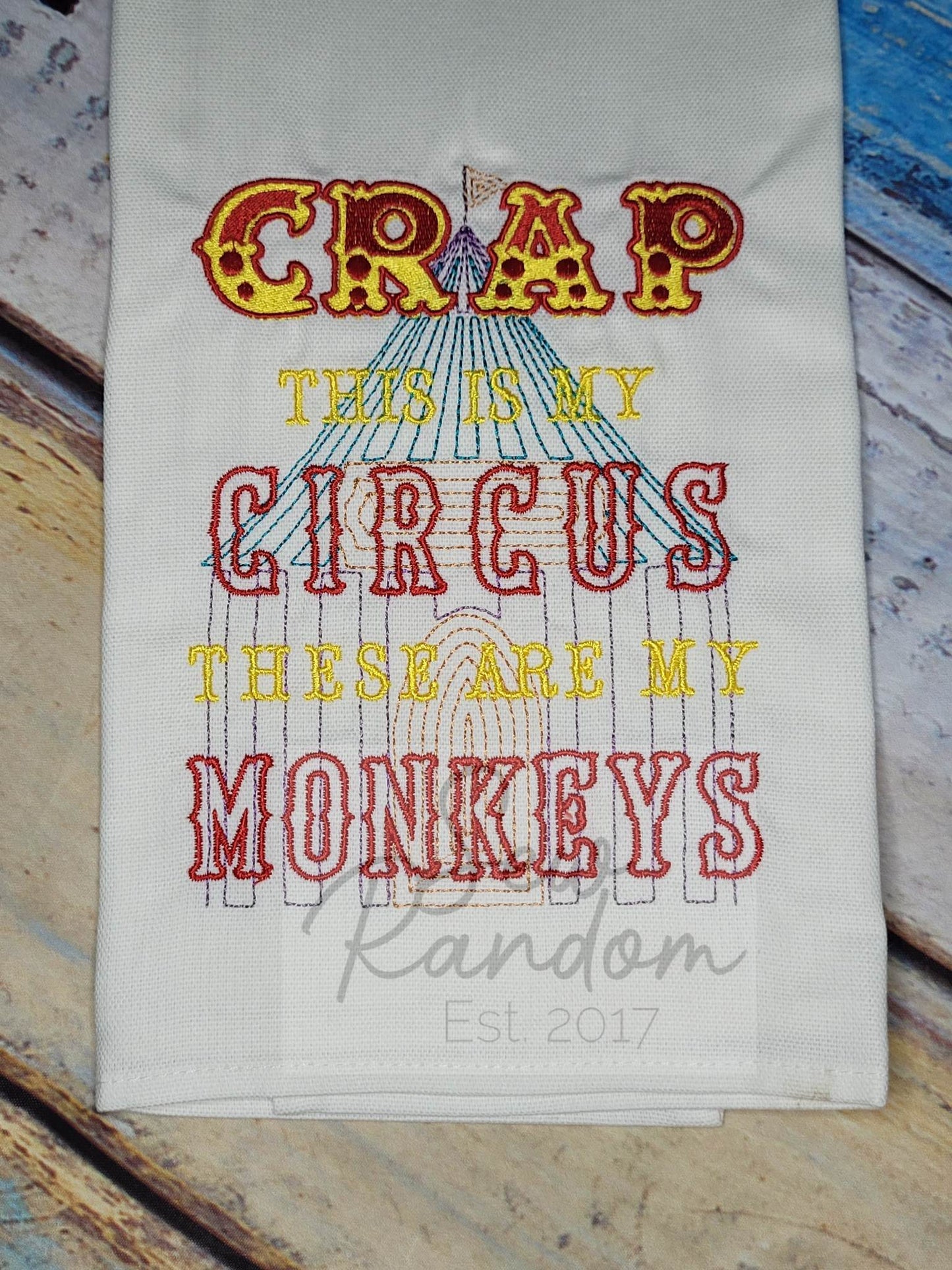 REDUCED MY CIRCUS TEA TOWEL