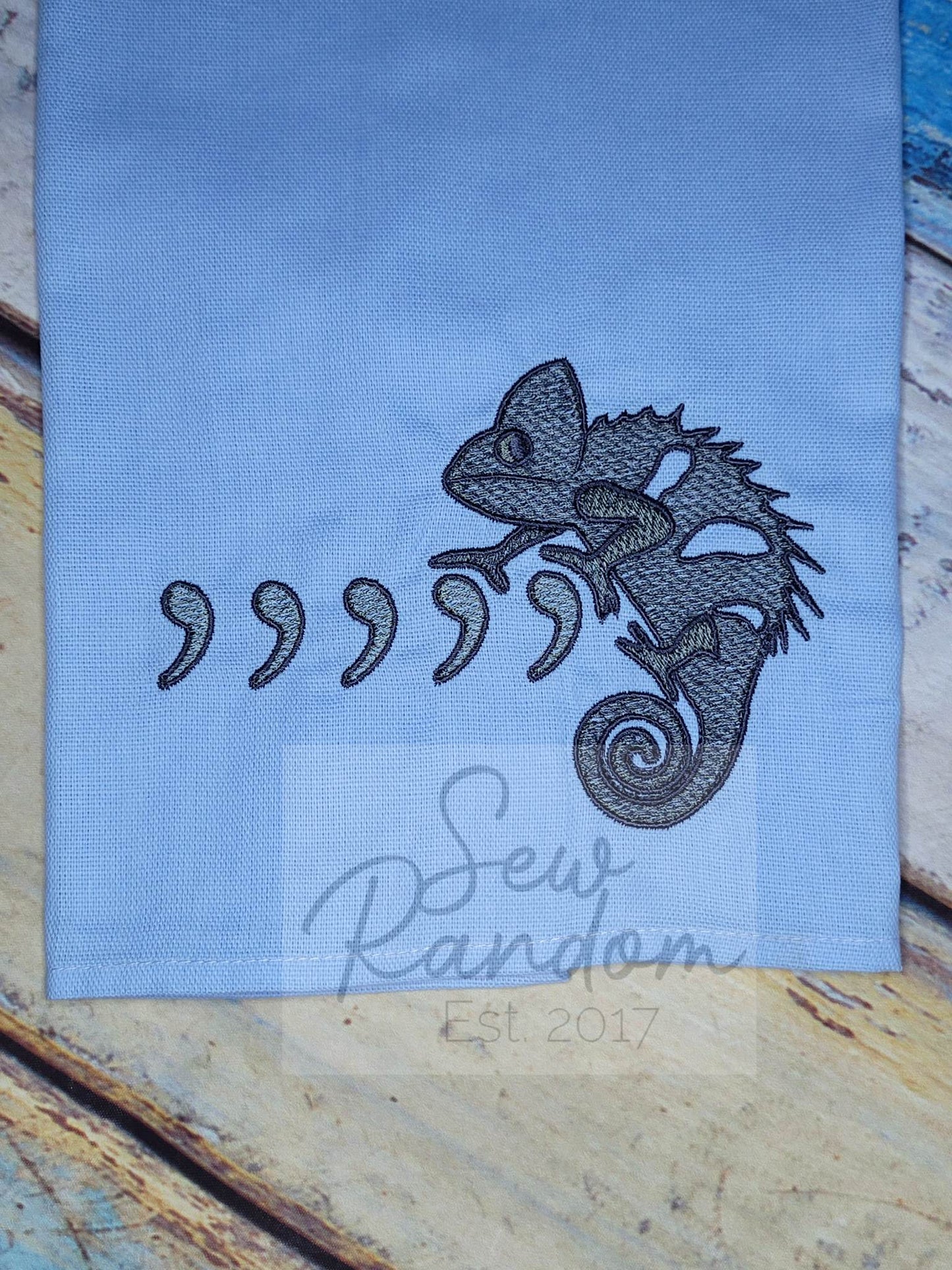 REDUCED CHAMELEON TEA TOWEL