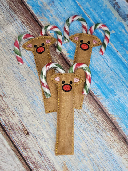 REINDEER CANDY CANE HOLDER